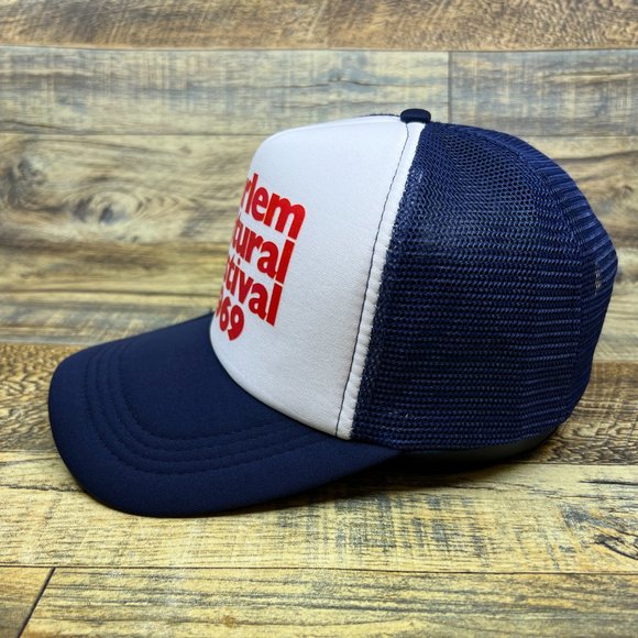 Harlem Cultural Festival 1969 Mens Trucker Hat Blue Snapback African Pride Cap - Picture 4 of 8